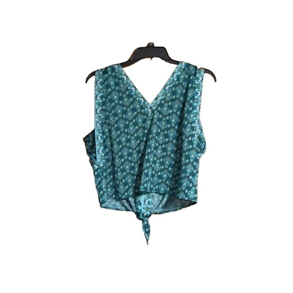 Ann Taylor LOFT Women's Sleeveless Top Tie Front Size XL - Picture 2 of 4